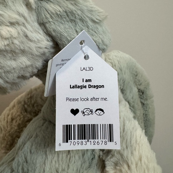 Jellycat Lallagie Dragon - BNWT VHTF Retired Fast Shipping! - Picture 3 of 3